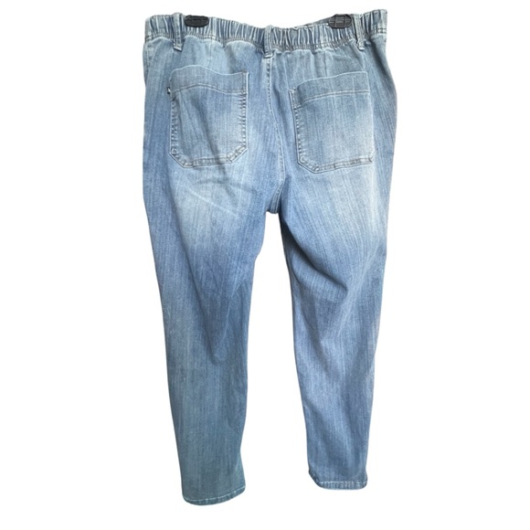 Judy Blue Denim Jogger Jeans SZ 15/32 High Rise Drawstring Waist Stretch JB88496 - Picture 5 of 11